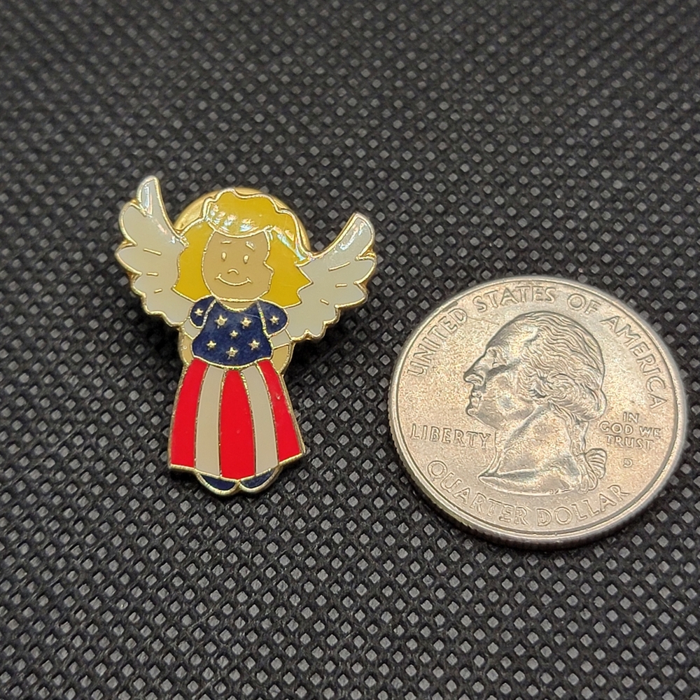 America's Guardian Angel Pin USA Political Patriotic Angel Pin | Aminco - Picture 10 of 11